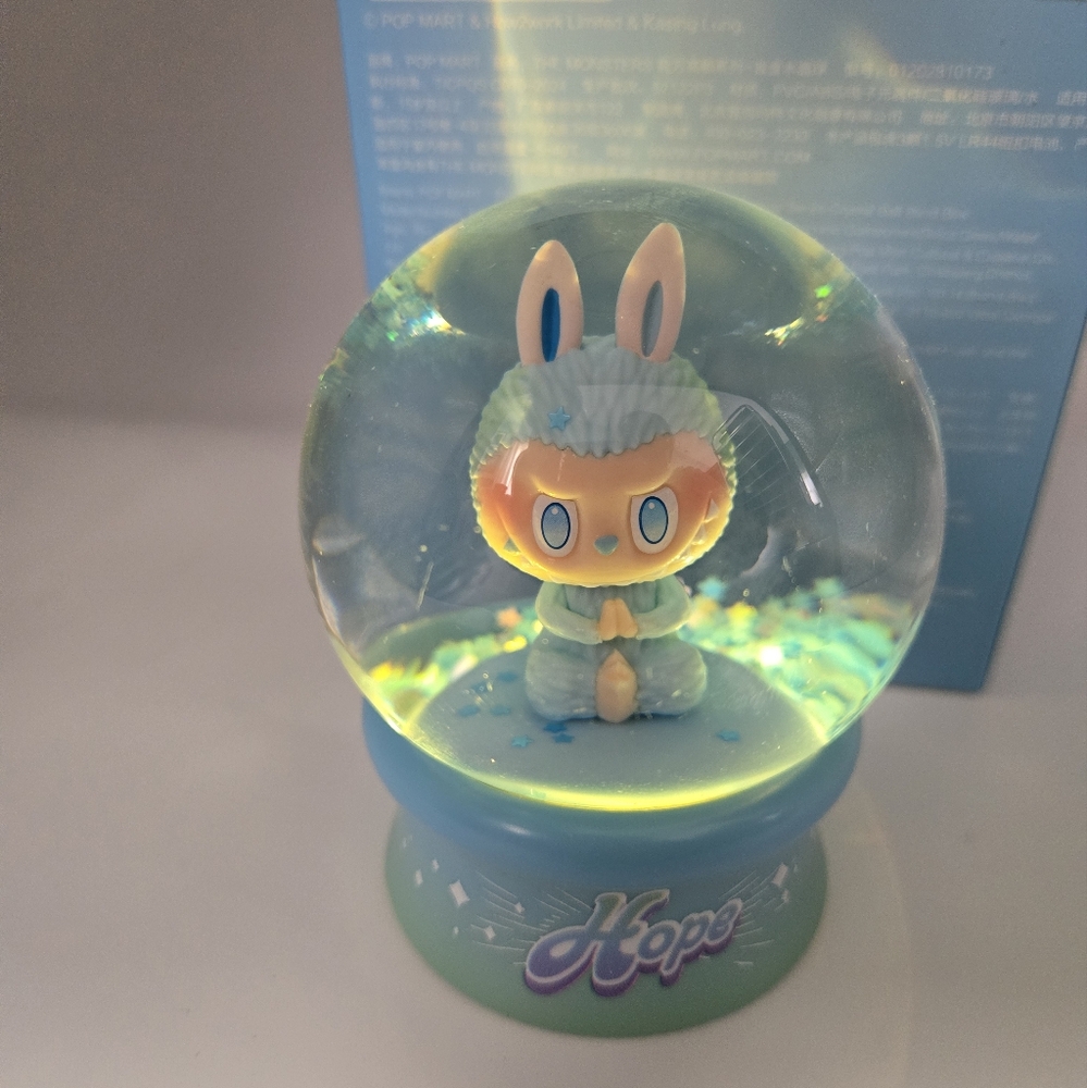 100% Authentic Pop Mart Labubu “Hope” Snow Globe – Big Into Energy Series